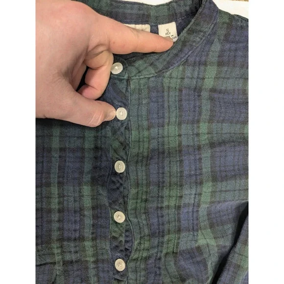 L.L. Bean Plaid Nightgown - Blue and Green - Picture 4 of 5
